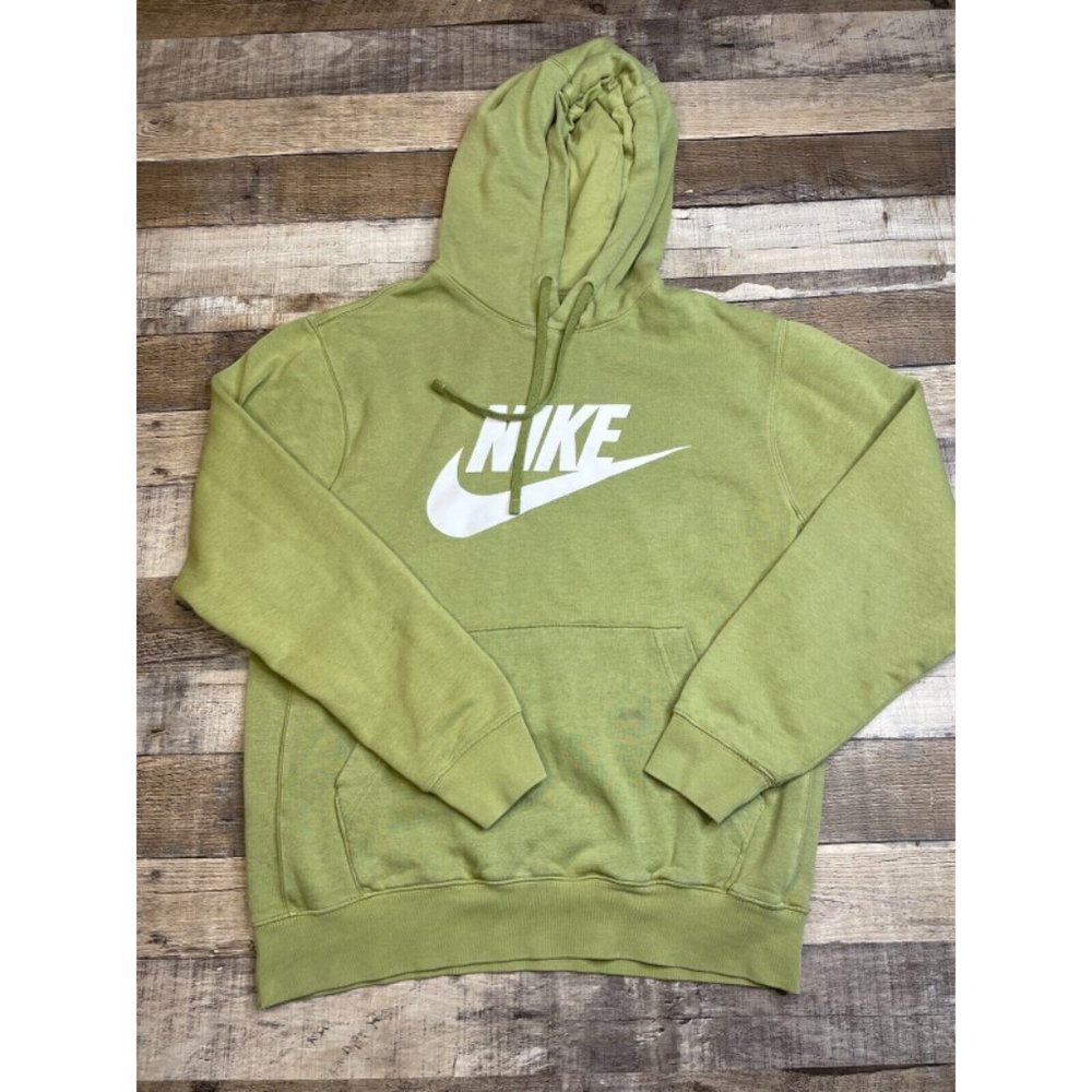 Nike Men S Hoodie Sweatshirt Swoosh Logo Fleece Green Club Sportswear NSW